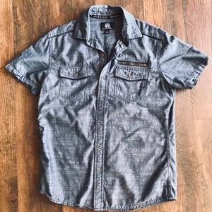 Chambray short sleeved shirt